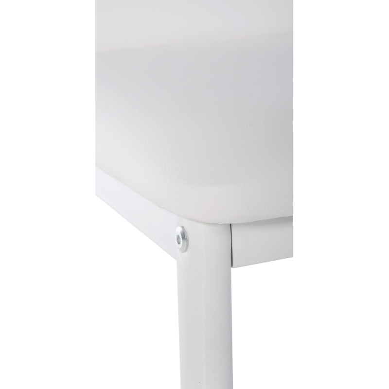 Chaise de salle à manger Savino simili cuir blanc