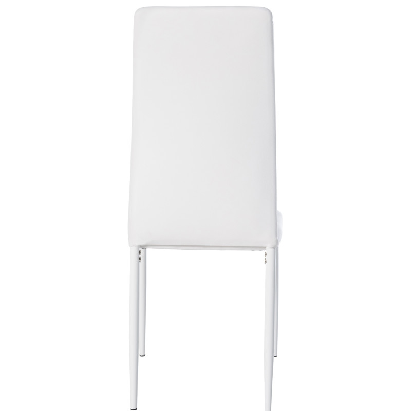 Chaise de salle à manger Savino simili cuir blanc