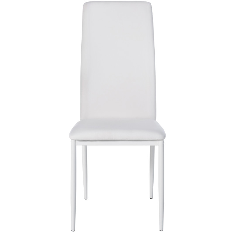 Chaise de salle à manger Savino simili cuir blanc