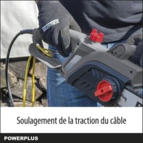 Powerplus Tronçonneuse électrique POWEG10110 - 2200 W, Guide de 400 mm, Lubrification Automatique de Chaоne, Outillage de Jardin