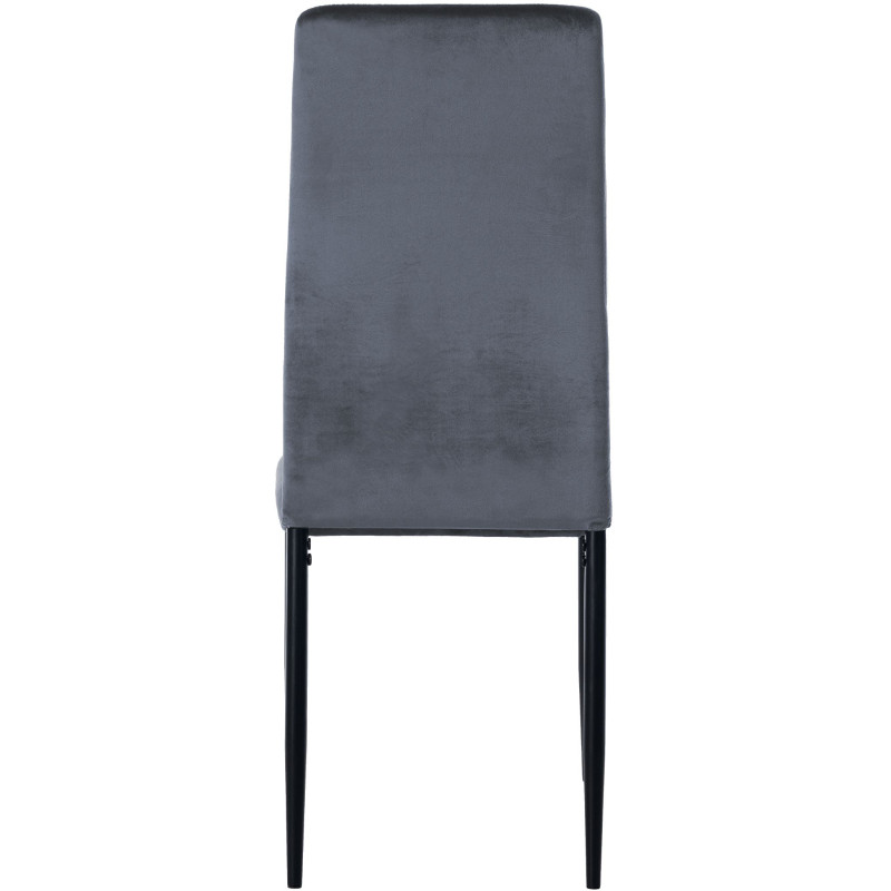 Chaise de salle à manger en velours Savino gris clair