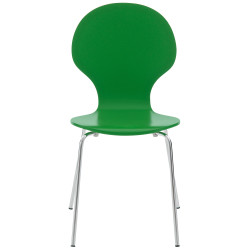 Ensemble de 2 chaises visiteurs vert Diego