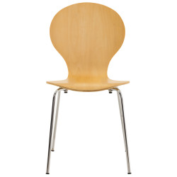 Ensemble de 2 chaises visiteurs Diego naturel