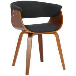 Chaise Bruce tissu noyer noir