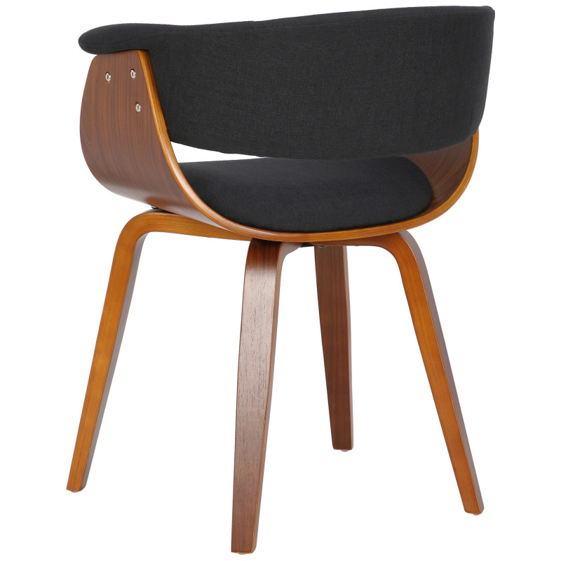 Chaise Bruce tissu noyer noir