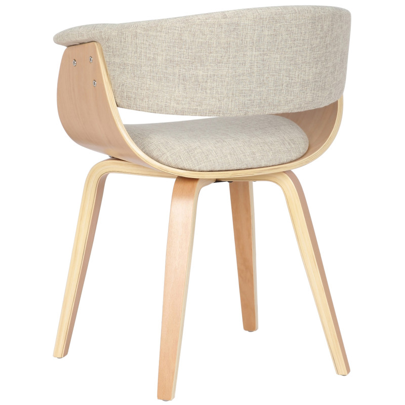 Chaise Bruce tissu naturel crème