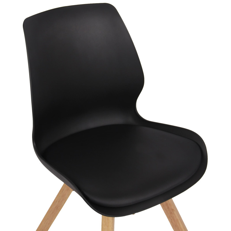 Lot de 2 chaises Luna en plastique noir