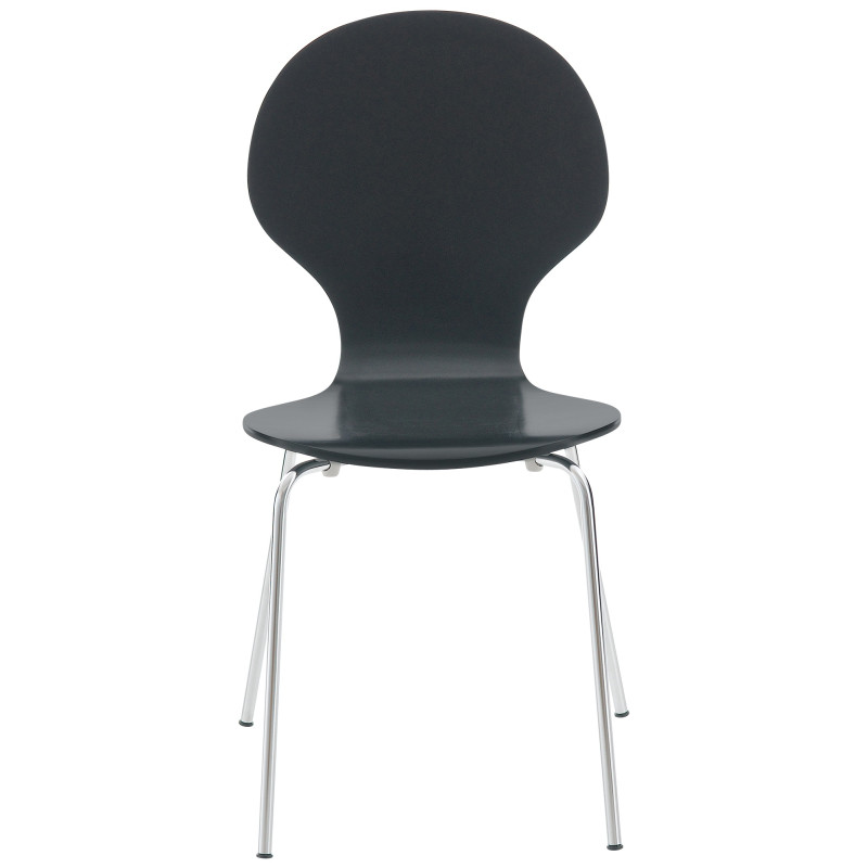Ensemble de 4 chaises visiteurs Diego, noires