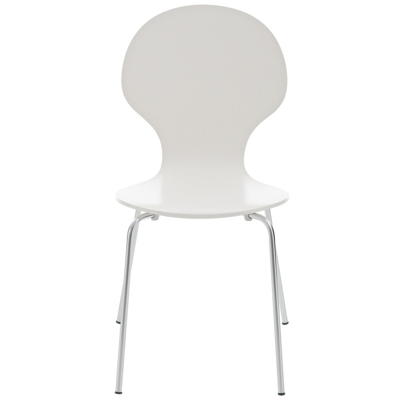 Set 4x Sillas de Visita Diego Apilable Blanco