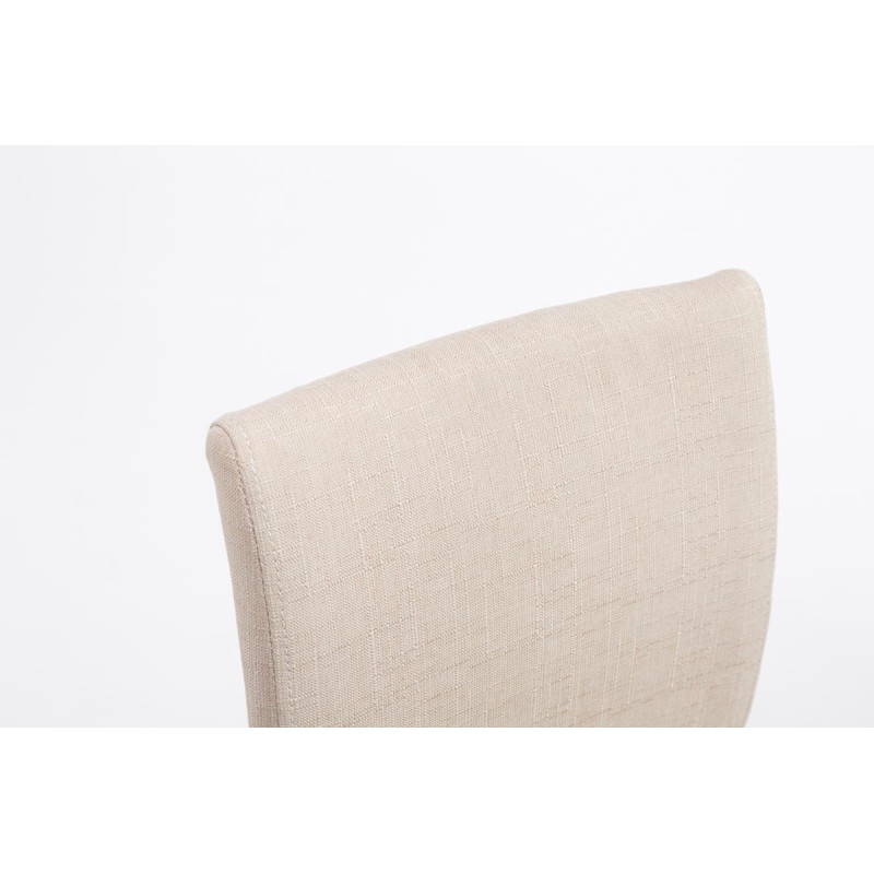 Lot de 2 tabourets de bar Cologne tissu chromé crème