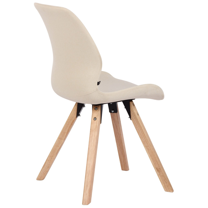 Lot de 2 chaises Luna en tissu crème