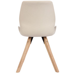 Lot de 2 chaises Luna en tissu crème