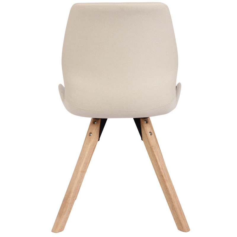 Lot de 2 chaises Luna en tissu crème
