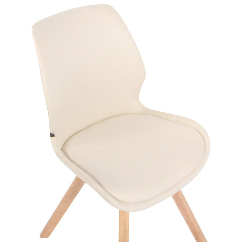 Lot de 2 chaises Luna en tissu crème