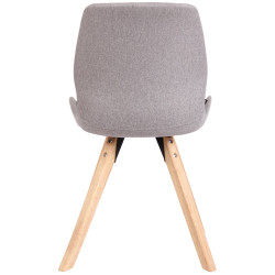 Lot de 2 chaises Luna en tissu gris