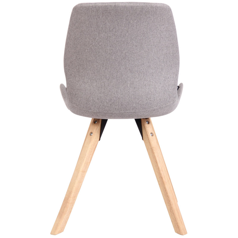 Lot de 2 chaises Luna en tissu gris