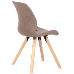 Lot de 2 chaises Luna en tissu taupe