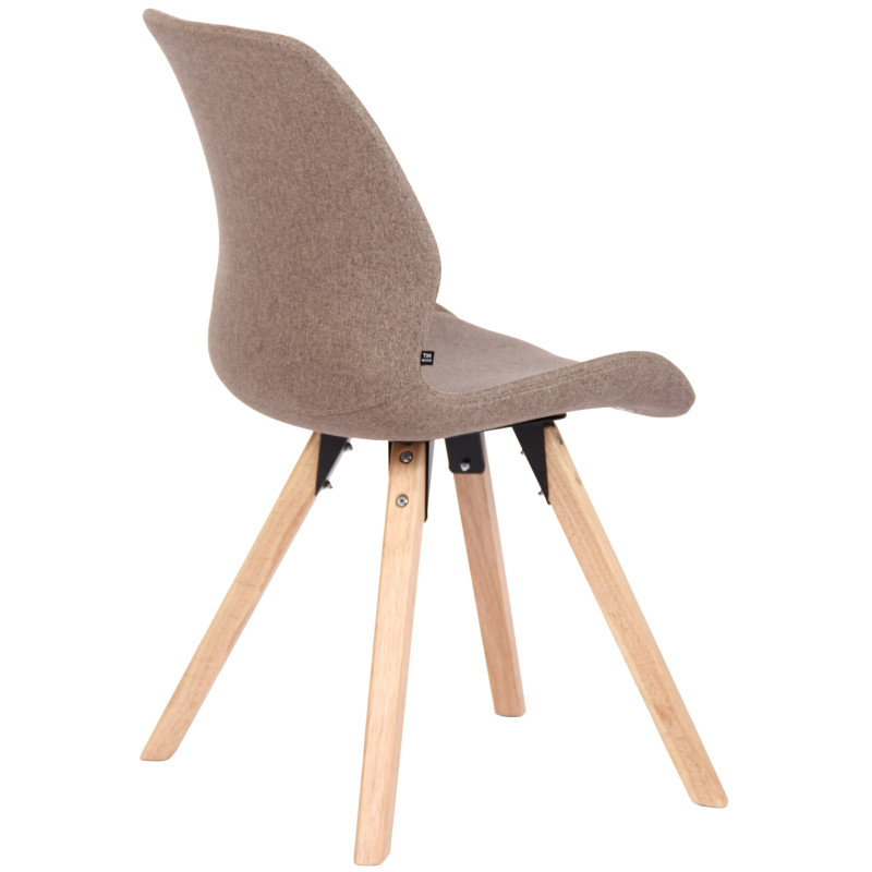 Lot de 2 chaises Luna en tissu taupe