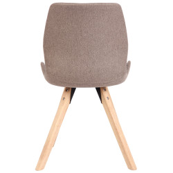 Lot de 2 chaises Luna en tissu taupe