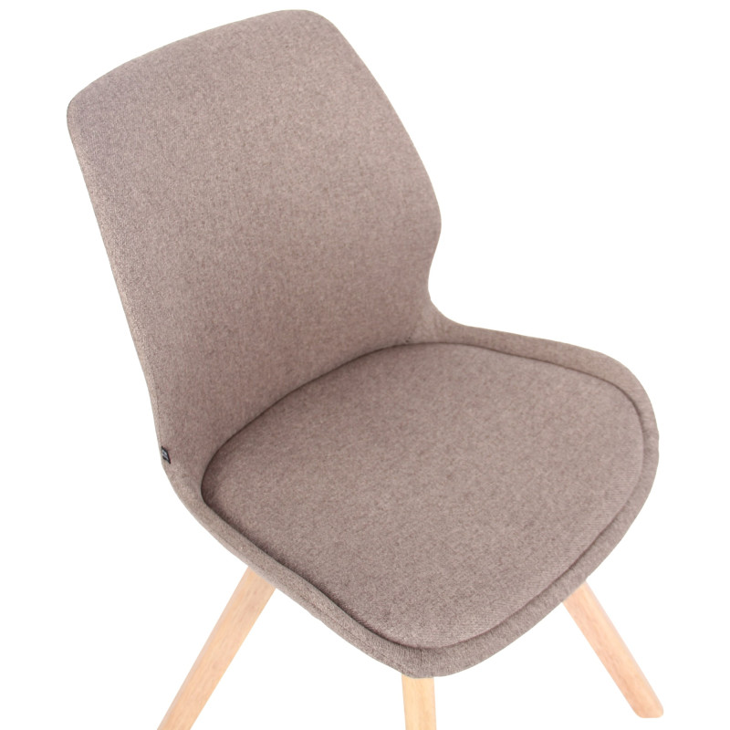 Lot de 2 chaises Luna en tissu taupe