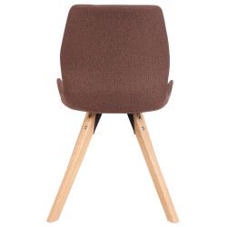 Lot de 2 chaises Luna en tissu brun