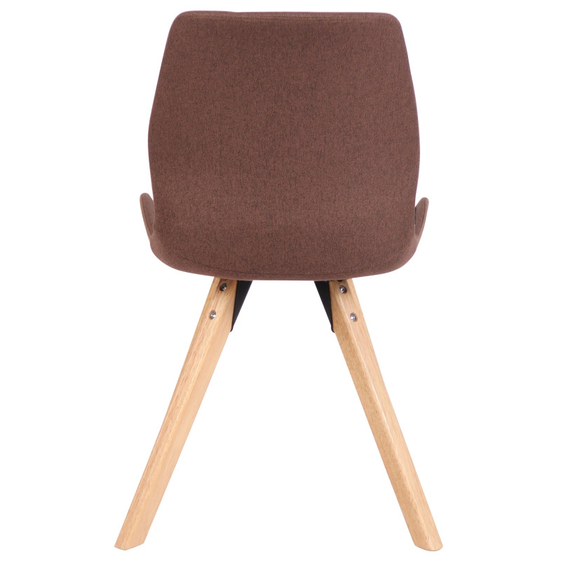Lot de 2 chaises Luna en tissu brun