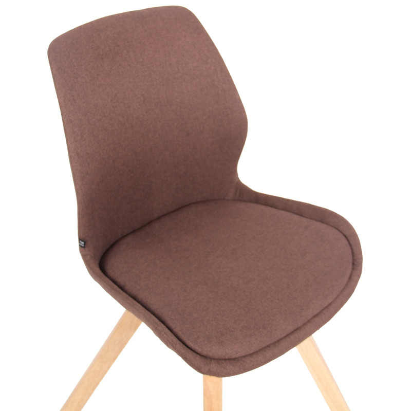 Lot de 2 chaises Luna en tissu brun