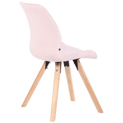 Lot de 2 chaises Luna velours rose