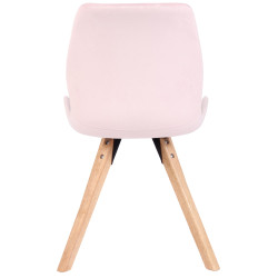 Lot de 2 chaises Luna velours rose