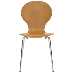 Silla De Comedor Apilable Diego Roble