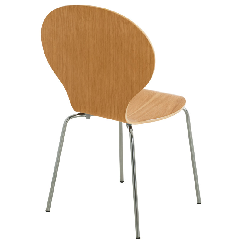 Silla De Comedor Apilable Diego Roble