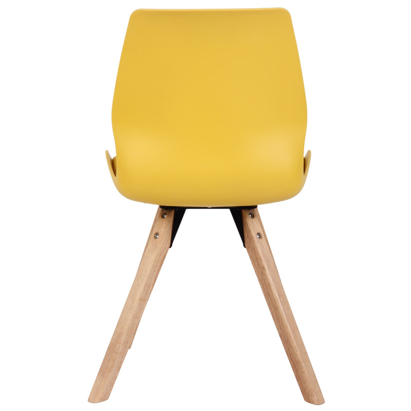 Lot de 4 chaises Luna en plastique jaune