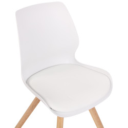 Lot de 4 chaises Luna en plastique blanc
