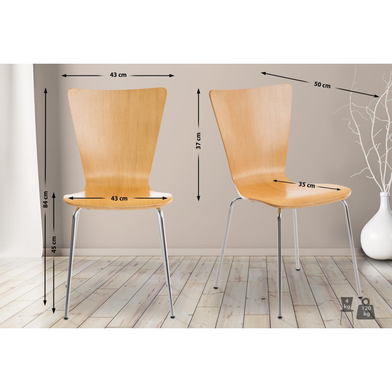 Silla Apilable Aaron Natural