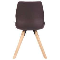 Lot de 4 chaises Luna simili cuir brun