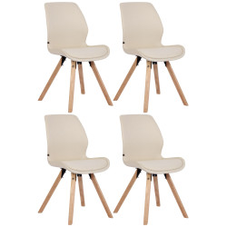 Lot de 4 chaises Luna en...