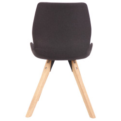 Lot de 4 chaises Luna en tissu noir
