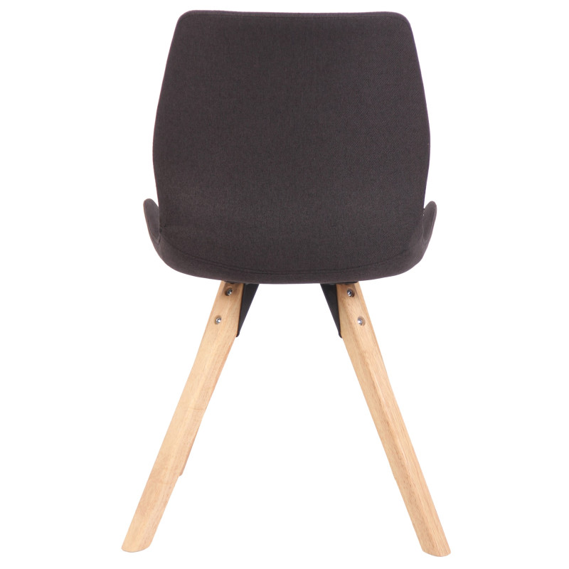 Lot de 4 chaises Luna en tissu noir