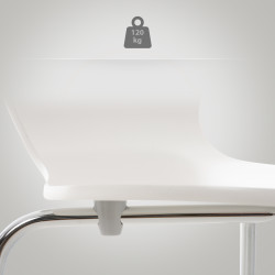 Silla de Visita Apilable Calisto Blanco