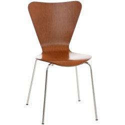 Silla de Visita Apilable Calisto Marrón