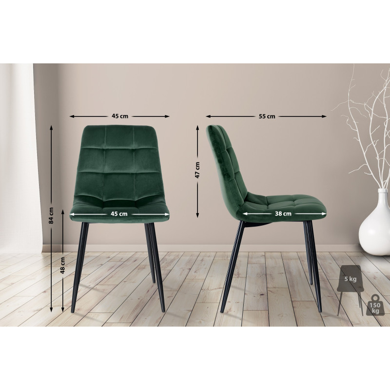 Chaise de salle à manger Antibes vert