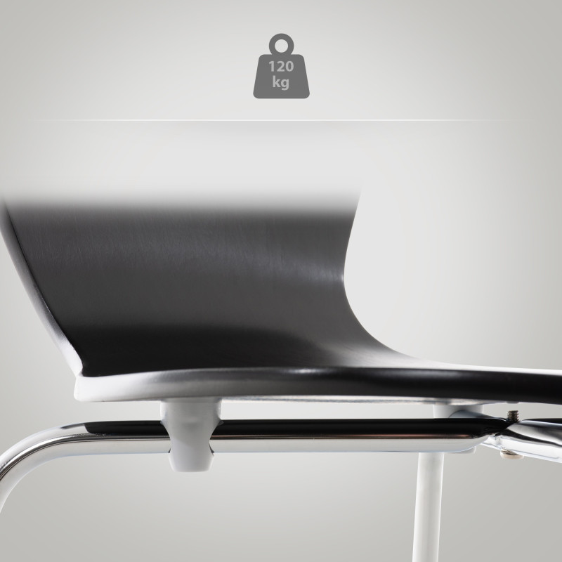 Chaise visiteur Calisto, noire