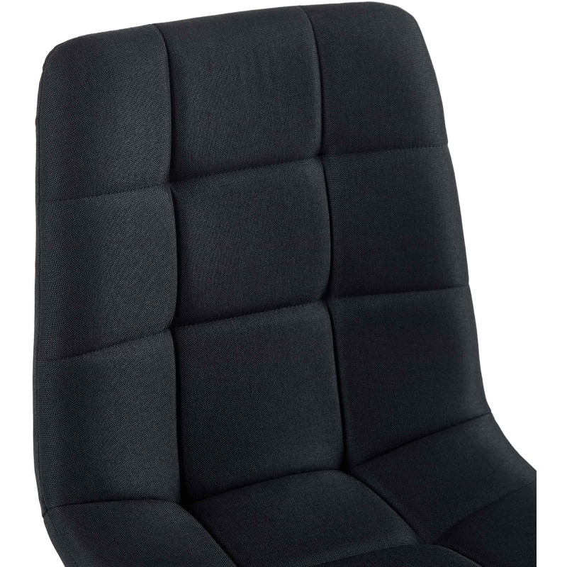 Chaise de salle à manger tissu Antibes noir