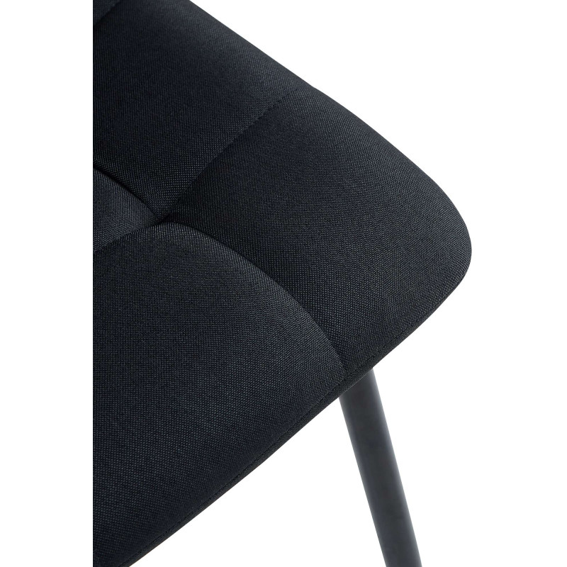 Chaise de salle à manger tissu Antibes noir