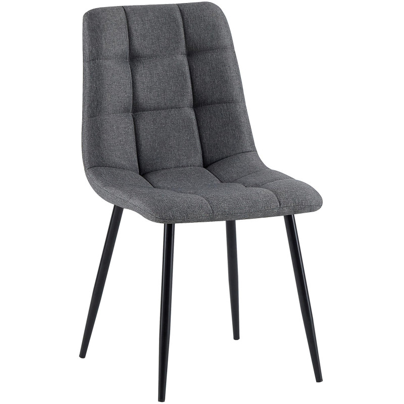 Chaise de salle à manger tissu Antibes gris foncé