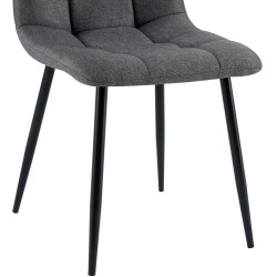 Chaise de salle à manger tissu Antibes gris foncé