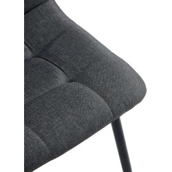 Chaise de salle à manger tissu Antibes gris foncé