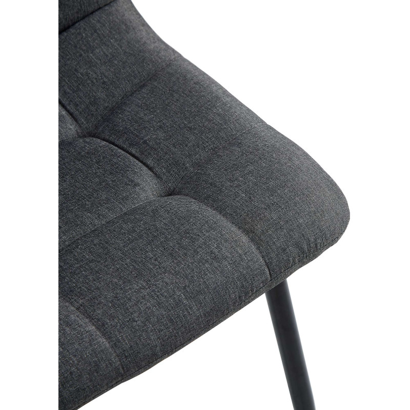 Chaise de salle à manger tissu Antibes gris foncé