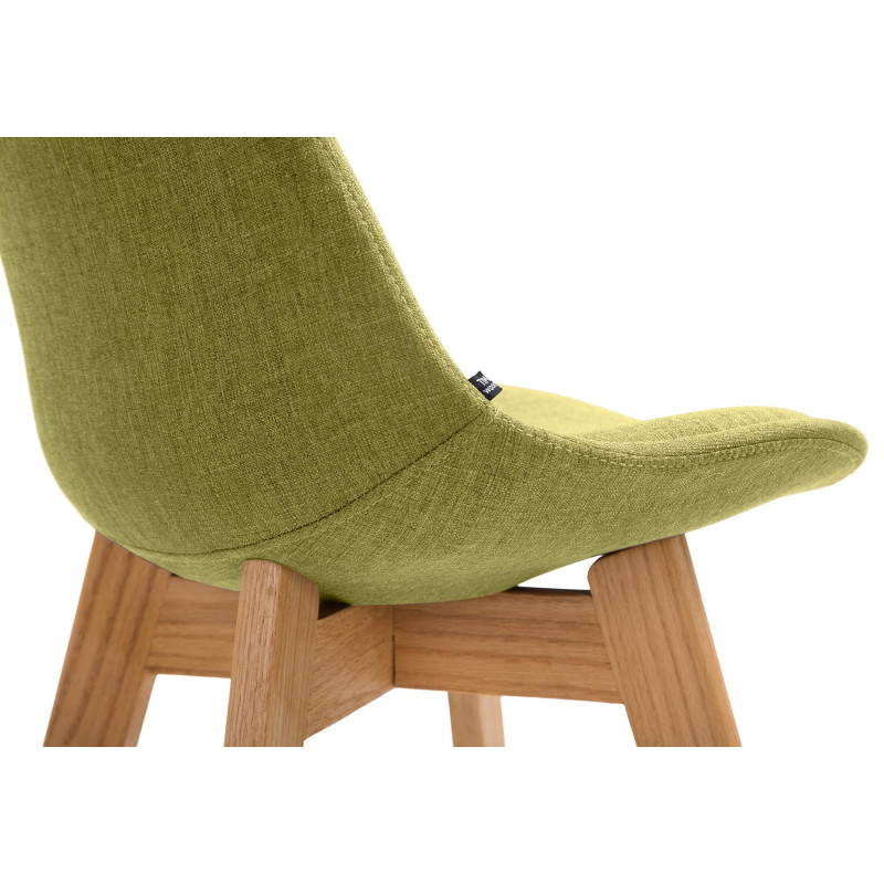 Lot de 2 tabourets de bar Cannes tissu natura vert