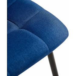 Chaise de salle à manger tissu Antibes bleu